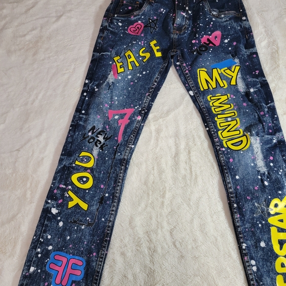 Evolution in Design Girls Blue Jeans Stretch Size 16 Girl Regular Length - Picture 7 of 9